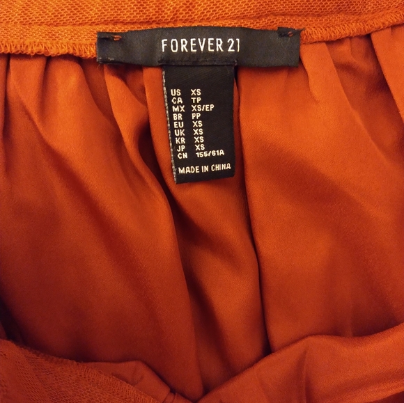 Rust Colour A-line skirt from Forever 21, size XS - Picture 3 of 3